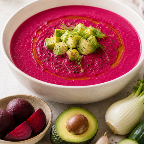 Sopa fría de remolacha ayurvédica: receta fresca para verano Sopa fría de remolacha ayurvédica: receta fresca para verano